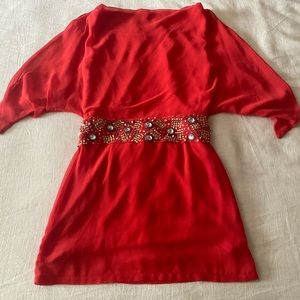 Red cocktail dress
